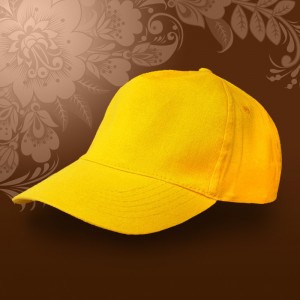 Бейсболка х/б полувелюр 200гр. желтая