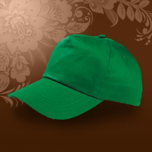 Бейсболка х/б полувелюр 200гр. зеленая