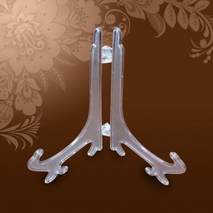 Подставка для тарелки  прозрачная высота 20 см