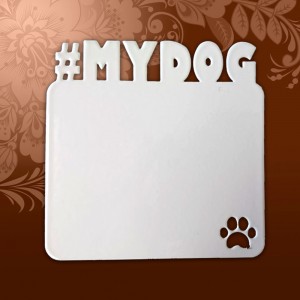 Магнит металлический под сублимацию "My dog" гориз 75*80 мм