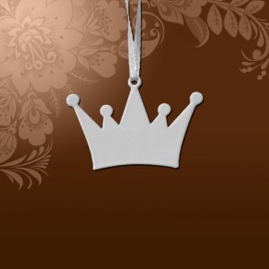Подвеска металлическая для метрики Корона 60*40 мм