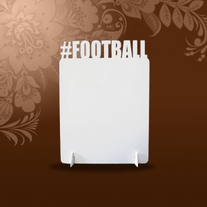 Фоторамка металл сублимационная "Football"  142*170 мм