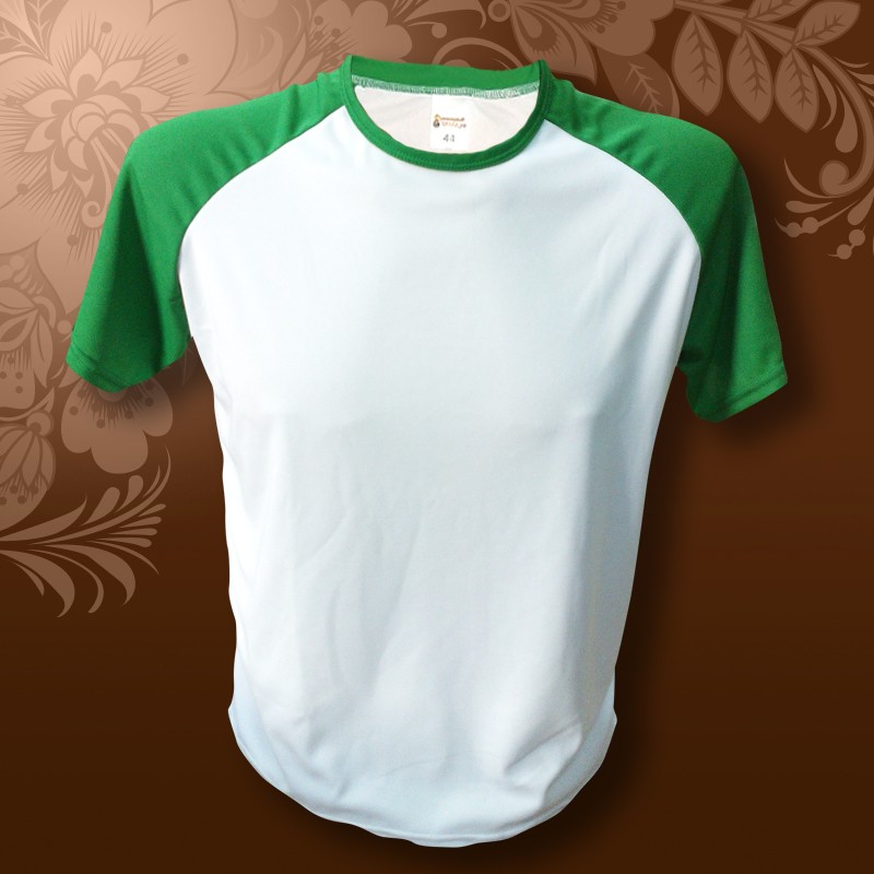 Футболка с рукавами москва. Футболка белая с зеленым. Белая футболка с зелеными рукавами. Футболка рукав реглан. Футболка с цветными рукавами.