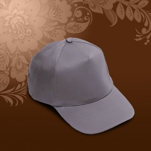 Бейсболка х/б полувелюр 200гр. серая