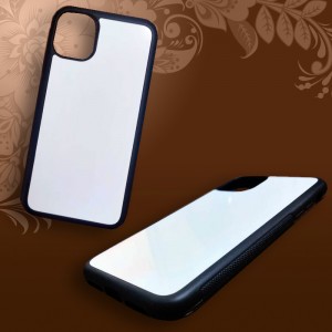 Чехол IPhone 11 силикон черный с металлической вставкой