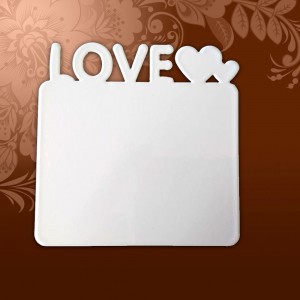Магнит металлический под сублимацию "LOVE" гориз 75*80 мм