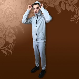Куртка спортивная трикотажная серая 48