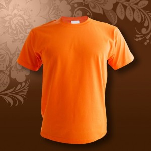 Футболка мужская оранжевая х/б 160гр 60 (6XL)
