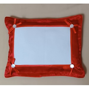 Наволочка Белла 45*35 красная на пуговицах зона 21*30 