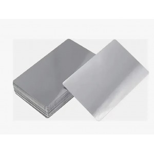 Визитка металлическая (серебро) JSMP 54*86