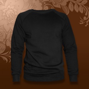 Свитшот Премиум, футер с начесом, реглан, черный 60(6XL)