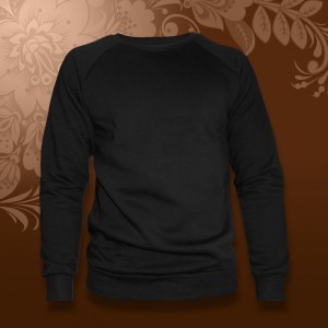 Свитшот Премиум без начеса, реглан, черный 60(6XL)
