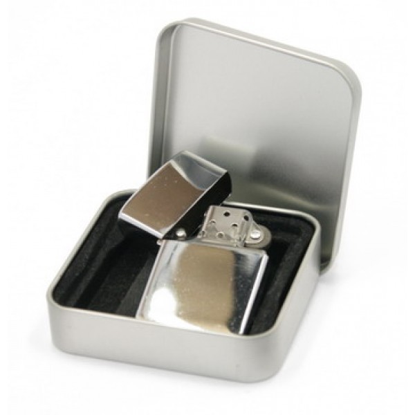 Зажигалка бензиновая серебряная в Футляре