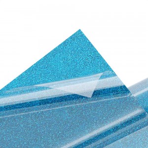 Термотрансферная пленка Glitter Голубой с блестками (50см* 1м)