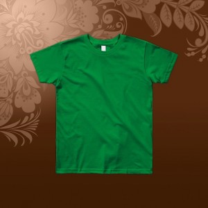 Футболка SALE детская зеленая х/б 185гр р 34