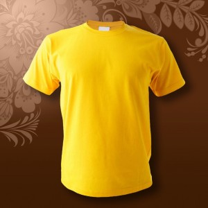 Футболка SALE мужская лимонная х/б 185гр, р 54