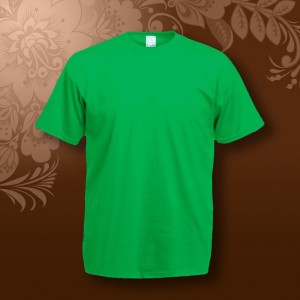 Футболка SALE мужская зеленая х/б 185гр, р 52