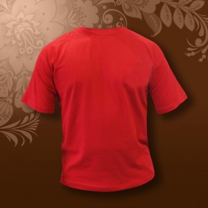 Футболка SALE мужская красная х/б 185гр, р 44