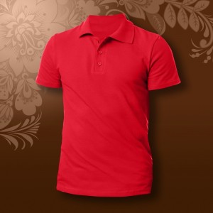 Футболка SALE поло мужская красная х/б 185 гр 46 (М)