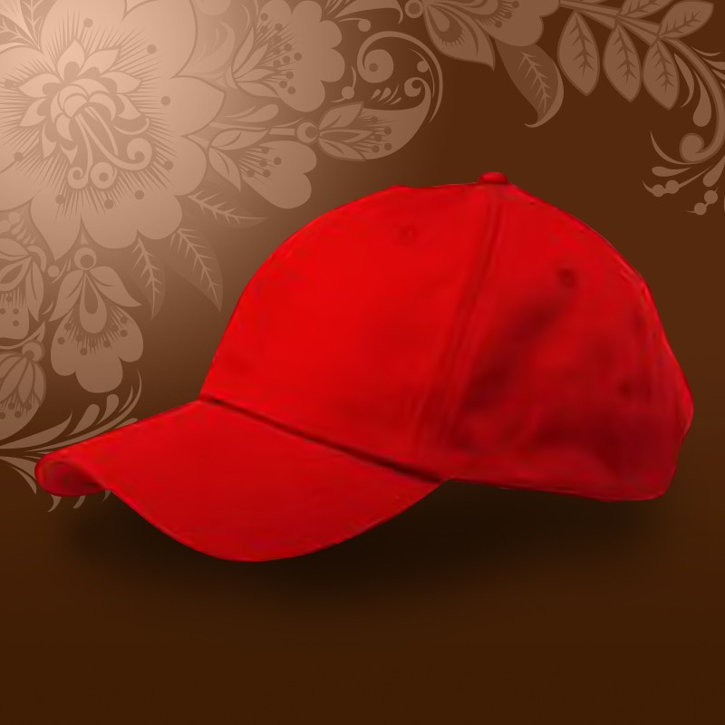 Бейсболка велюр 330гр. красная